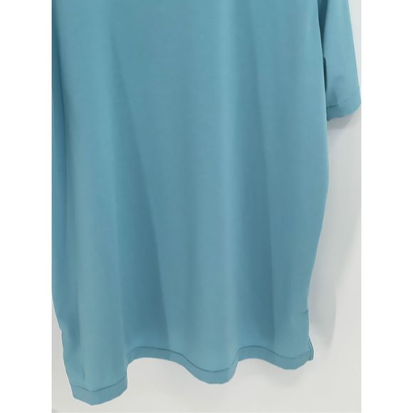 Peter Millar Polo Golf Shirt Men XL Blue Striped Short Sleeve Yellow‎ Flag - Picture 12 of 13